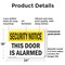Signmission This Door Is Alarmed OSHA Security Notice Sign, Plastic, 24in W x 18in L, 2PK OS-2PACK-SN-P-1824-L-11652 - alternate 5